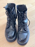 Dr. Martens Platform Boots, Black Leather, Size 38/UK5