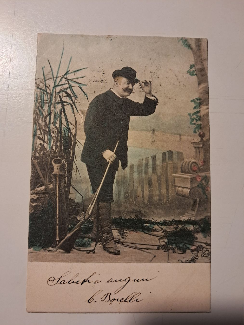 Cartoline postali: il cacciatore d'altri tempi – Usato da Gorduno venduto da ema_7yhp