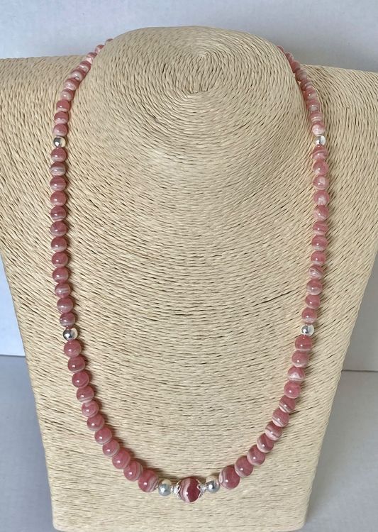 Catenine: Edelstein Halskette Rhodochrosit mit Silber – Nuovo e nell'imballaggio originale da Zuzwil SG venduto da Lemliskat 1