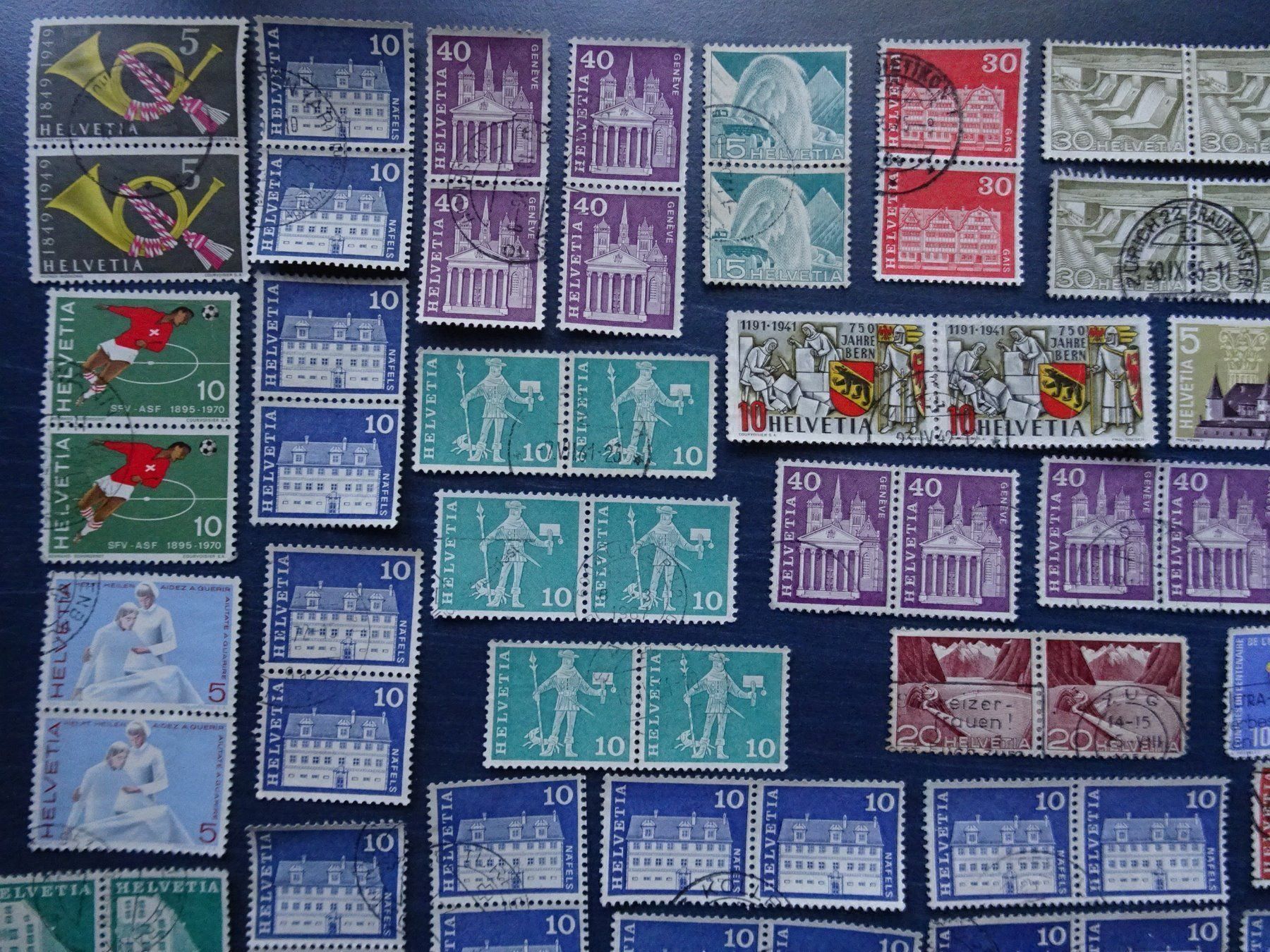 Alle Briefmarken: Div. Marken-Streiffen – Gebraucht aus Aadorf von Chnorli-Furz 1