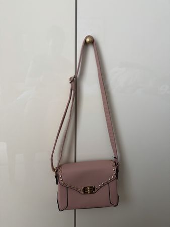 Umhaengetasche Damen Rosa Nieten 