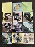 Handgemachte Vintage / Aesthetic Karten mit Couvert