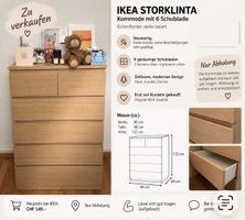 IKEA Kommode Storklinta Eichenfurnier 6 Schubladen neuwertig