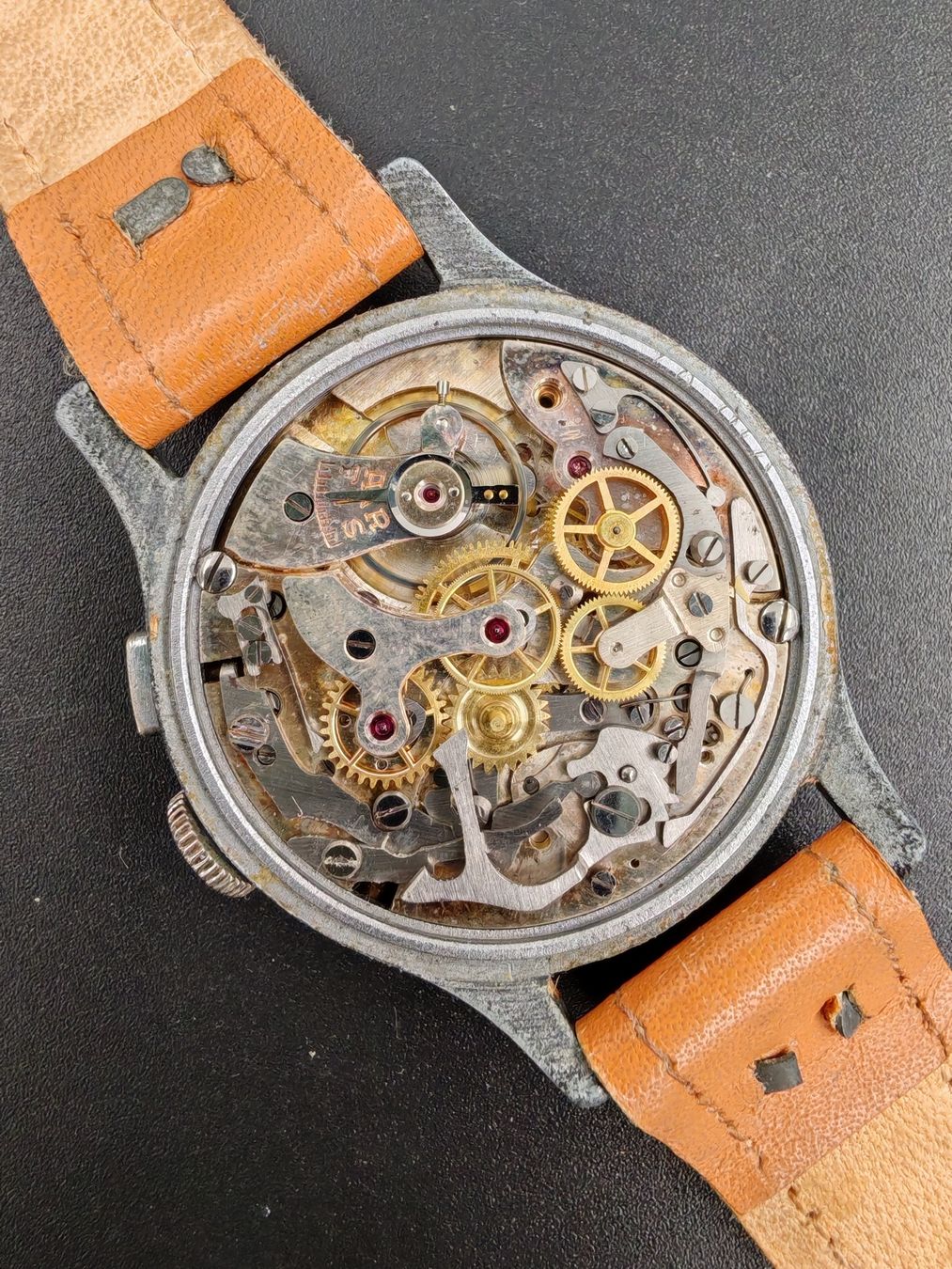Orologi: NO NAME CHRONO (Defekt, salmon dial) – Usato da Otelfingen venduto da Yossi-68 5