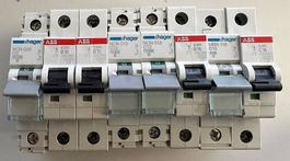 8 verschiedene FI-Schalter zw. 6-16A 230V