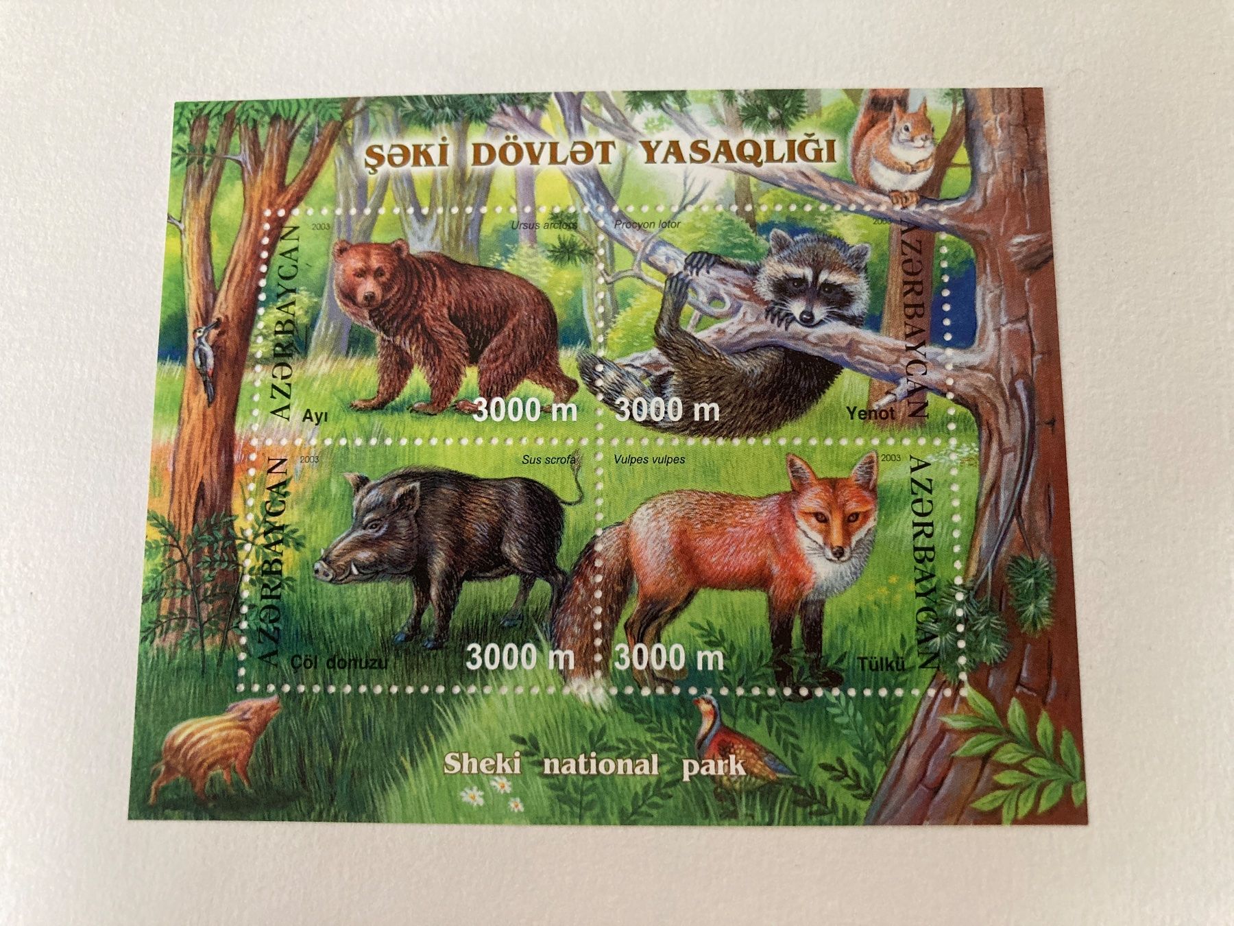 Tutti i francobolli: ASERBAIDSCHAN 2003 Tiere BLOCK 58** – Nuovo (secondo la descrizione) da Erlach venduto da Schaliko