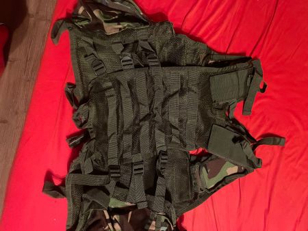 Militär Weste, Farbe: Grün Camouflage, Gr. S/M