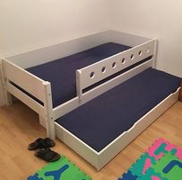 Flexa white Bett 90x200cm inkl. Ausziehbett 