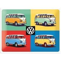 Blechschild 3D-VW BULLI POPART COLLAGE-30x40 cm