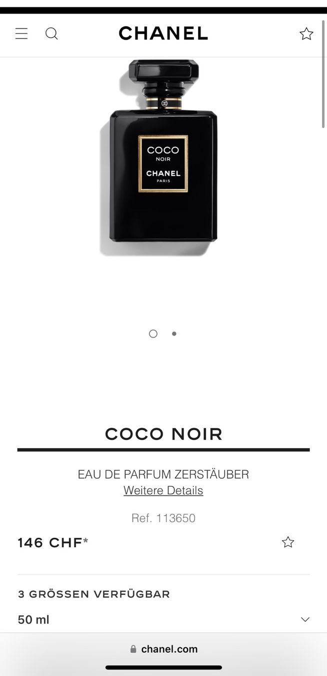Chanel Profumi & Eau de Toilette: CHANEL COCO NOIR, EAU DE PARFUM ZERSTÄUBER, 50ml – Nuovo e nell'imballaggio originale da Zürich venduto da Mina_09 3