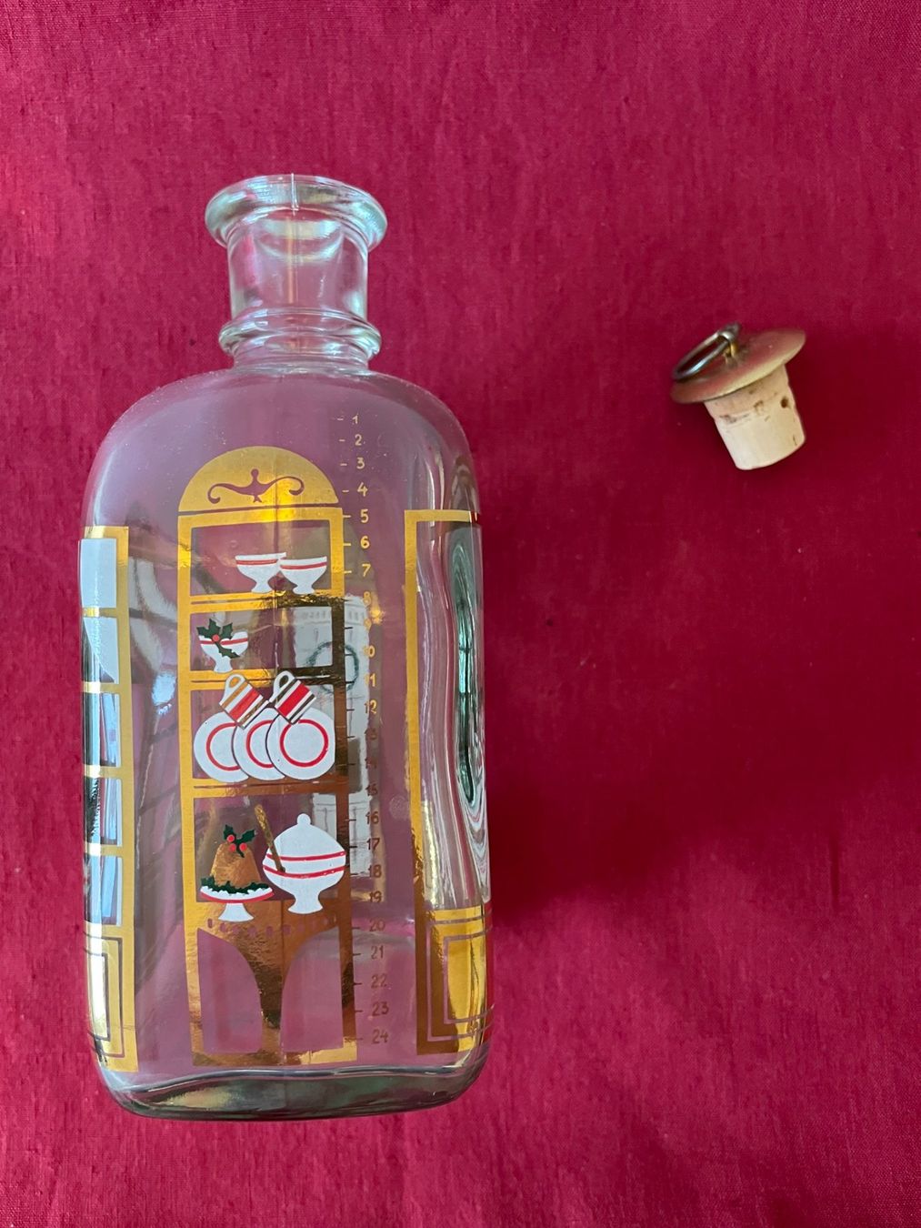 Holmegaard Bottiglie: Holmegaard Danemark - Belle bouteille de Noël – Usato da Cologny venduto da VintageFlamingo 3