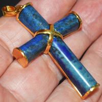 Anhänger L-9276 – Lapislazuli Kreuz 4,5x3cm