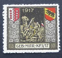 Soldatenmarken - 1.WK - Geb. Mitr Kp I/17  - Wi 3.Div 95 - *