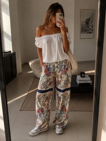 Palazzo Sommerhose mit floralem Print Gr.36/38