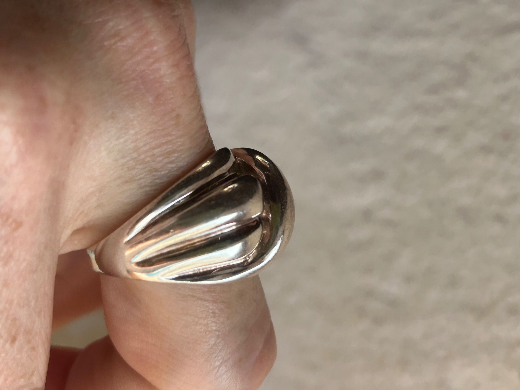 Anelli: Massiver VINTAGE Silberring PRESENT Gr. 61 – Usato da Laufen venduto da Bellebellezza 1