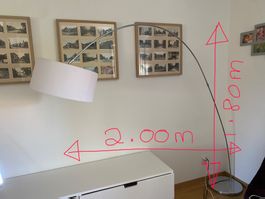 Stehlampe gebogen Silber wie neu