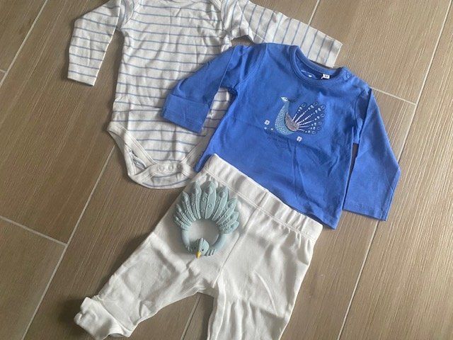 Lotti & Set di vestiti: neues Baby Set Gr. 62/68 "Pfau" – Nuovo e nell'imballaggio originale da Staufen venduto da Nasli 3