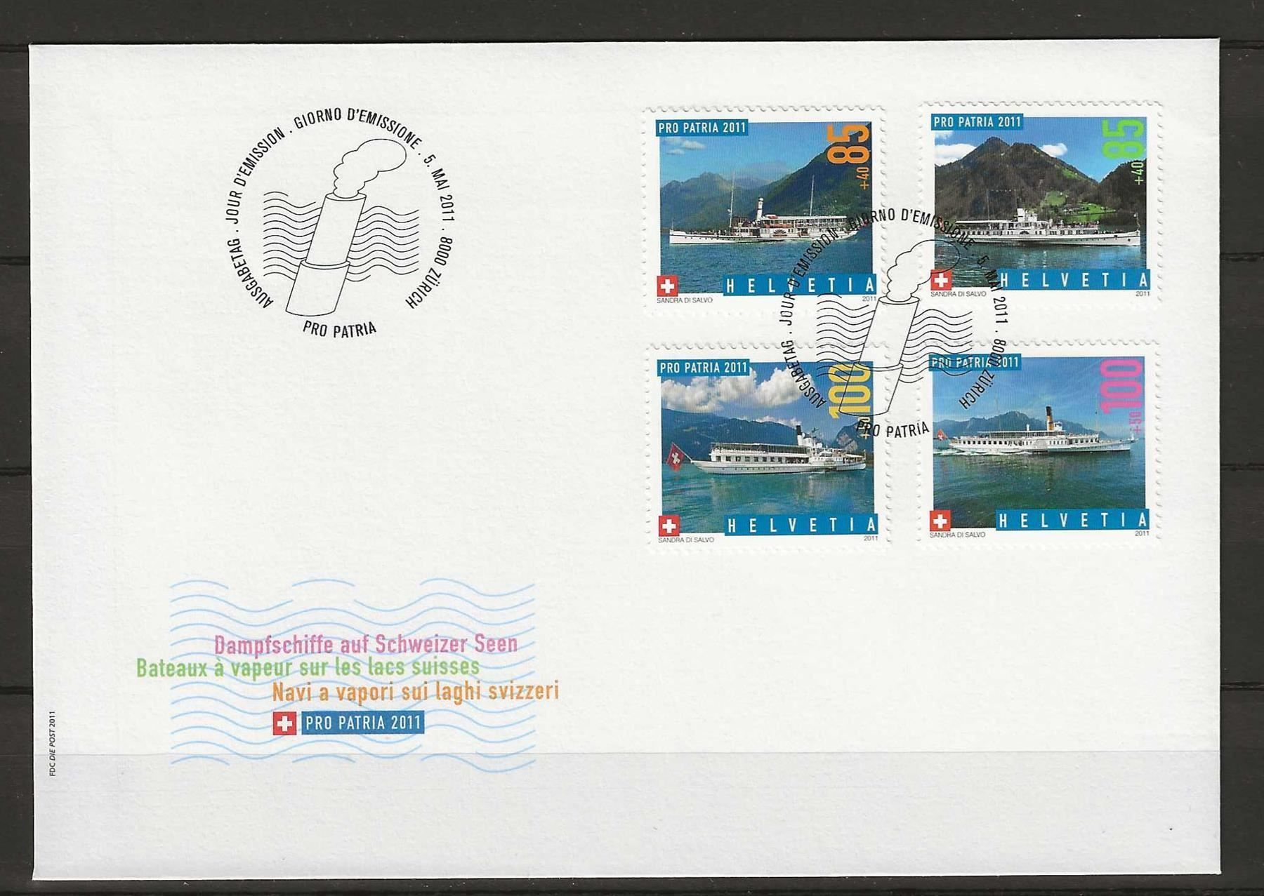Alle Briefmarken: FP2011 - FDC Pro Patria 2011 – Gebraucht aus Trélex von Phil_Albert