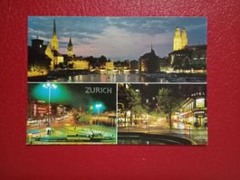 Zürich Stadt mehrbildrig Nachtaufnahmen mit Central etc.