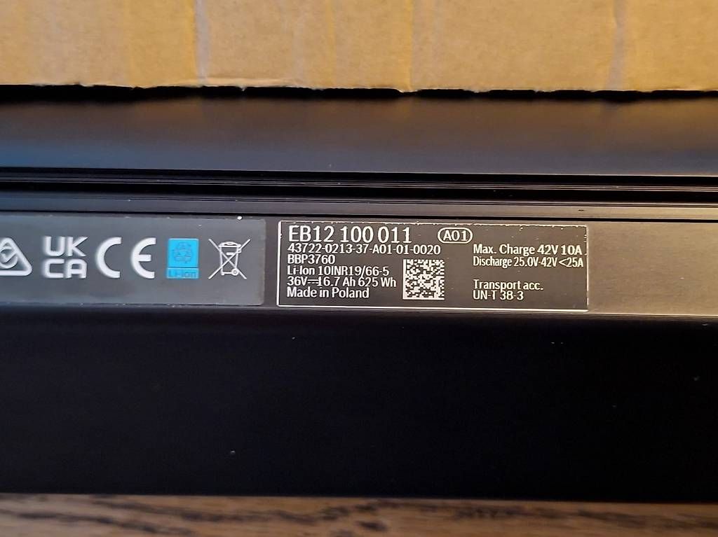 Bosch Batterie: Bosch PowerTube 625 Horizontal BBP3760 Akku – Nuovo e nell'imballaggio originale da Oberglatt ZH venduto da IOTA84 1