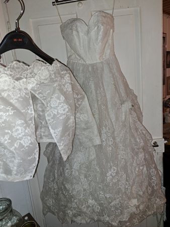 antikes Brautkleid mit Bolero,ca Gr. 38-