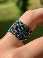 Ring Python 2 / Handmade / Handarbeit / Perlen Toho (neu)