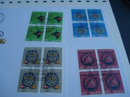 Pro Patria 1980, FDC Satz + 4erblocks, 5 Belege