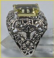 CITRINE , Citrin Ring 925 Silber
