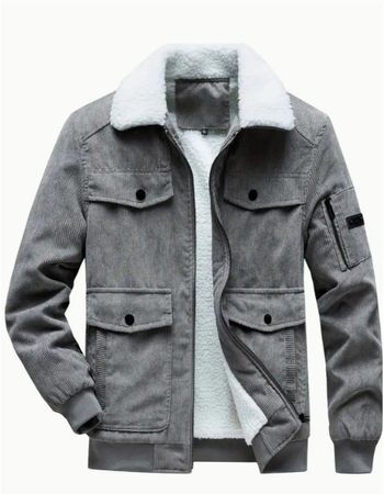 Stylische Fleece Cordjacke Herbst-Winter-Frühling Gr.L NEU