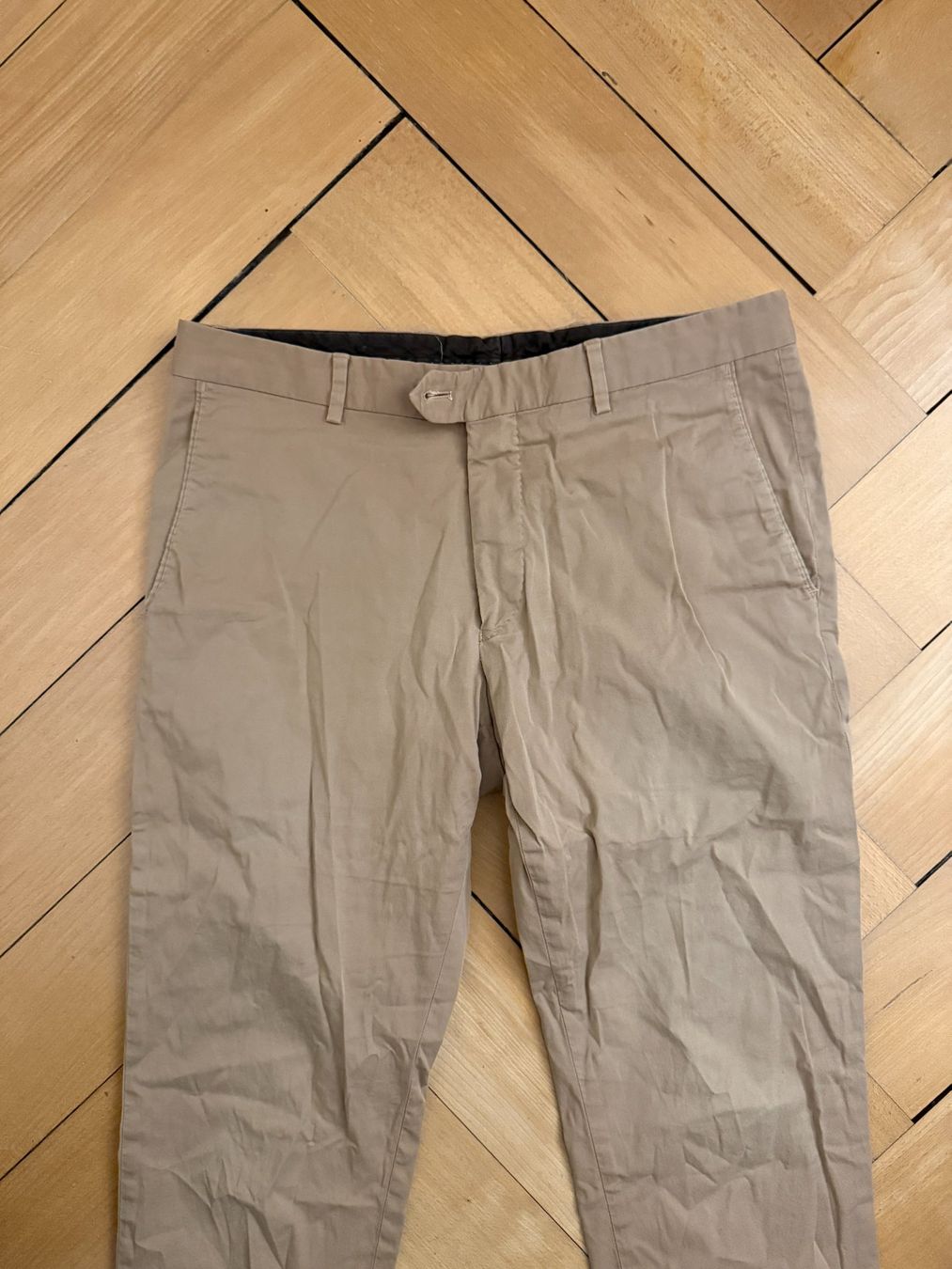Pantaloni: OSCAR JACOBSON - Chino Hose hellbraun 40 – Usato da Zürich venduto da Diazaio 1