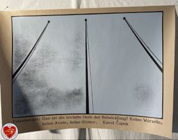 Poster mit Spruch von Karel Capek "Fahnenmast"