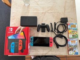 Nintendo Switch OLED mit Spielen