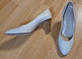 NAVYBOOT Pumps Leder creme-weiss Grösse 39 Made in Italy