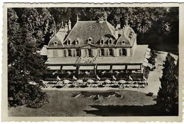 AK Genève, Restaurant Parc des Eaux-Vives, gelaufen 1951