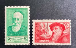 Frankreich, Wohlfahrtsmarken (1937), 2 Werte (*, mit Falz)
