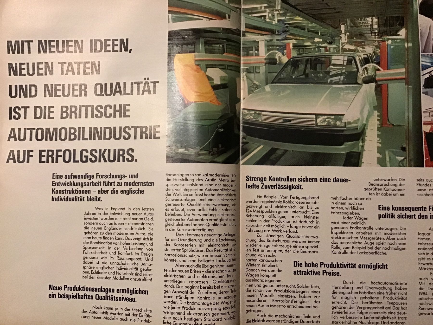 Dokumente: Englische Autos Programm 1985 20 Seiten – Gebraucht aus Scherzingen von Starseller62 1
