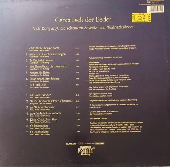 Dischi in vinile: Andy Borg – Gabentisch der Lieder (LP) – Usato da Grüningen venduto da Qgtr5J8a 1