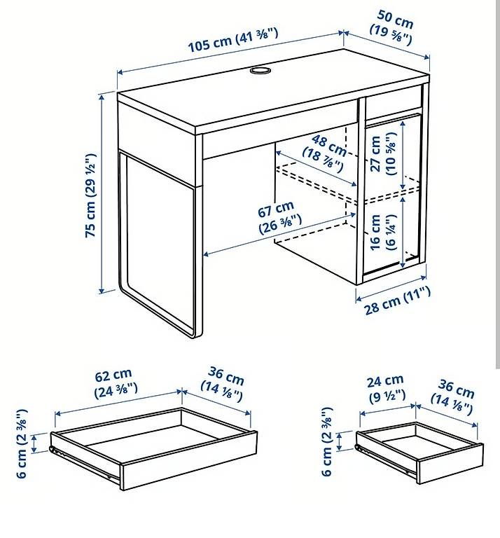 Bureaux: Schreibtisch + Stuhl – D'occasion à Auw par Fly1503 3