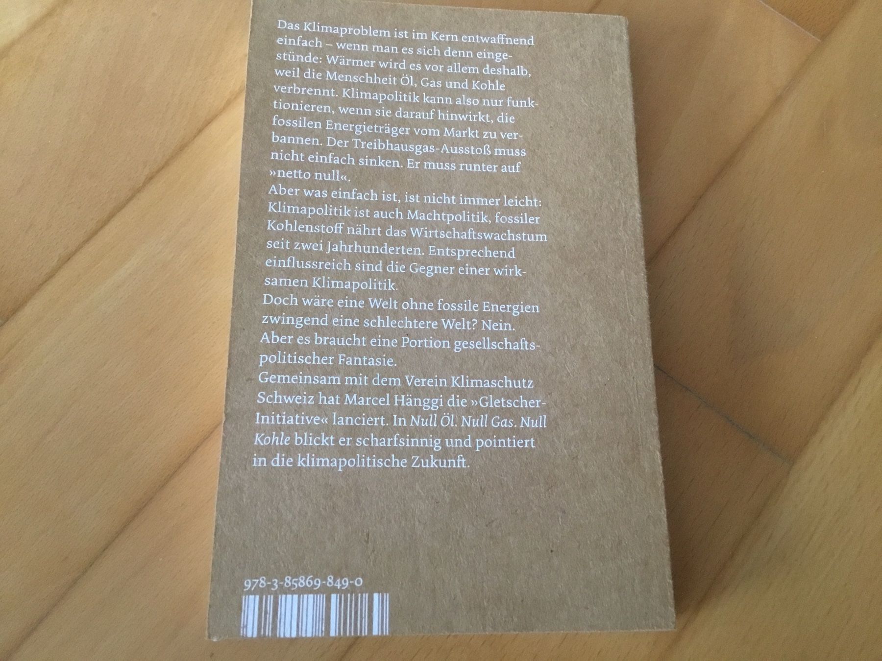 Bücher: Null Öl. Null Gas. Null Kohle - Marcel Hänggi – Gebraucht aus Kerzers von Georges3210 1