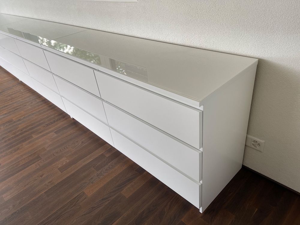Ikea Malm Kommode Glasplatte