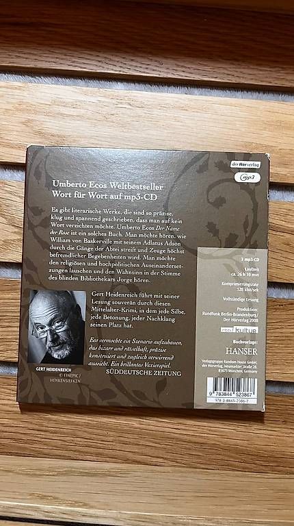 CD: Umberto Eco  Der Name der Rose | 3 MP3-CDs – Usato da Aarau venduto da fij_wn2r 4