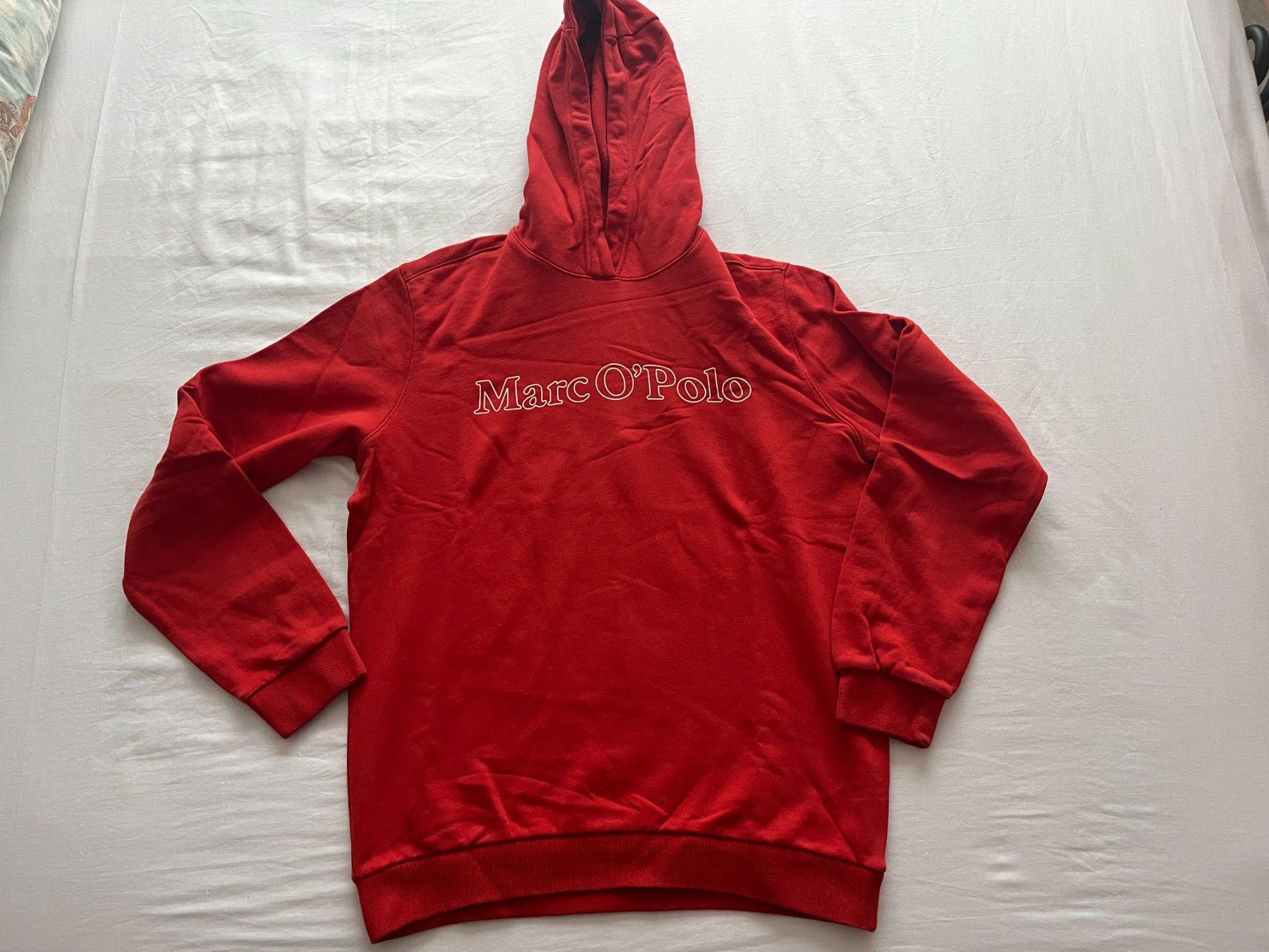 Maglioni & Felpe: Herren Pullover "Marc O'Polo" mit Kapuze, Gr. L, Farbe rot – Usato da Jona venduto da Flexer02