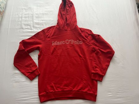 Herren Pullover "Marc O'Polo" mit Kapuze, Gr. L, Farbe rot