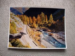 Flüelapass Strasse alte Ansichtskarte
