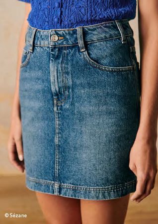 Sézane · JUPE MAEVA · Denim