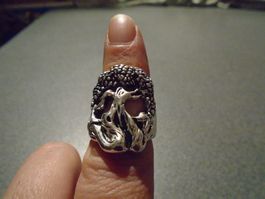 Ring Size 12, silberfarbig, Baum