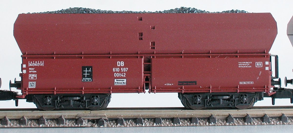 Roco Modellini di ferrovie: Roco 3 Grossgüterwagen der DB Spur N – Usato da Oberwil BL venduto da Klang 2