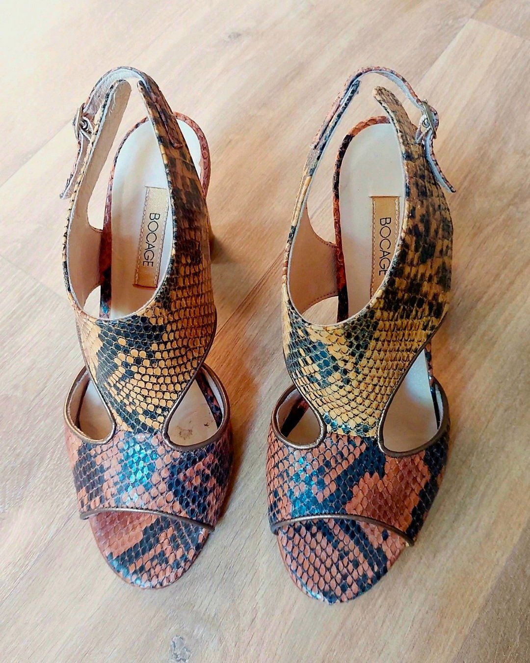 Scarpe da donna: Bocage Sandales cuir effet python originales T 38 – Usato da Genève venduto da a_t_g5kq 4