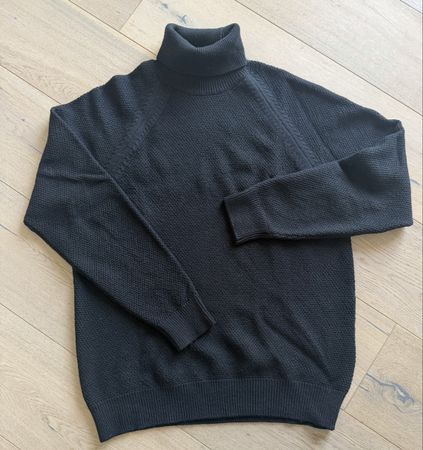 Schwarzer Rollkragen von Jacob Cohën, Gr. XL, reine Wolle