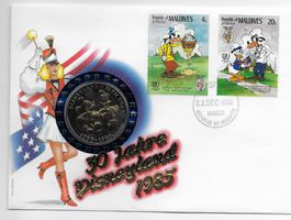 Münzbrief 30 Jahre Disneyland 1985